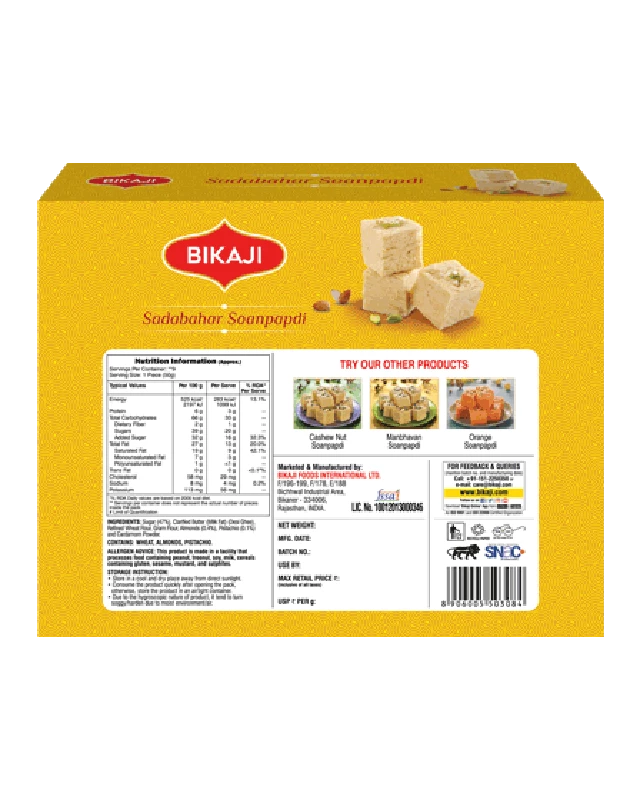 Bikaji Desi Ghee Soan Papdi Sadabahar, 900 g-2.webp
